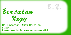 bertalan nagy business card